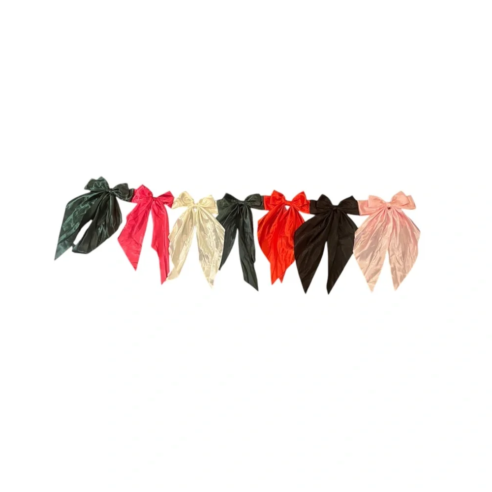 Christmas Holiday Bow Garland - 9 Bows - 62” in length multi-color